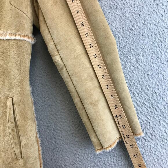 Brandon Thomas Tan Long Coat with Cream Accents - Picture 7 of 12